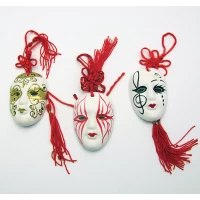 Маска керамическая с кисточкой (12/уп)(6 см)