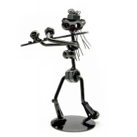 Техно-арт Флейтистка металл (18х13х8 см)