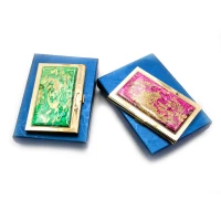 Визитница Узор золото (9,5х6,5х0,5 см)