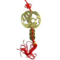 Подвеска с монетами Феникс (10/уп)(26х7см)