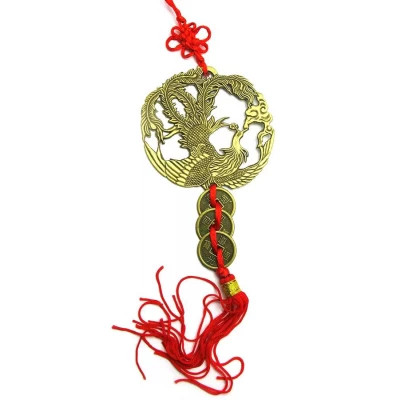 Подвеска с монетами Феникс (10/уп)(26х7см) Подвеска с монетами "Феникс" (10/уп)(26х7см) код 19377