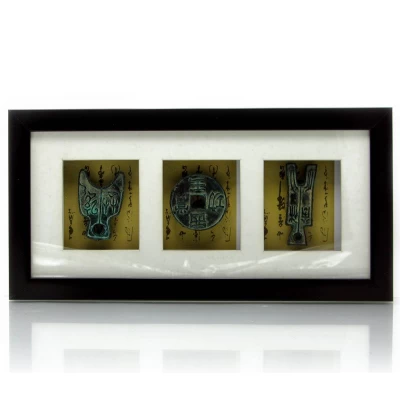 Картина "Древне-Китайские монеты" (36,5х18,5х3 см) код 19403