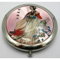 Зеркальце косметическое Китаянка 19293 D (в коробке + чехольчик)