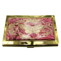 Визитница Узор золото (9,5х6,5х0,5 см)19306 G