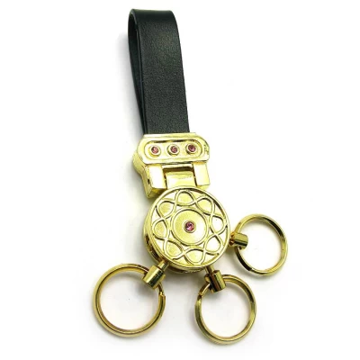 Брелок для ключей с кожаным ремешком "Стразы" 19387 B код 19578