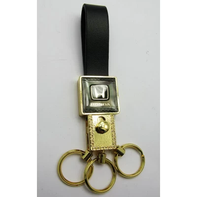 Брелок-авто с кожаным ремешком Honda золото (19332 F)