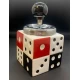 Пепельница с крышкой керамическая Игральные кости (15х9х9 см)