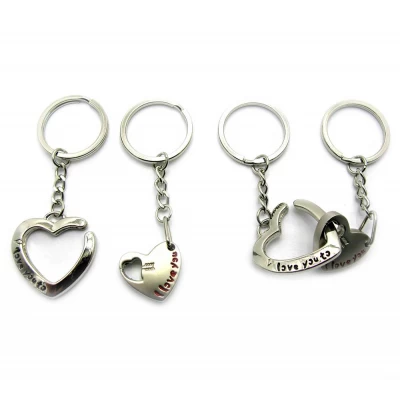 Брелоки для влюбленных (D) Сердечки (12 шт/уп)