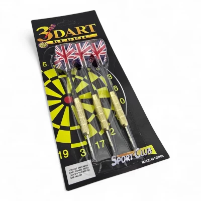 Дротики для дартса с металлическим острым наконечником, набор 3 шт 15.5 см, Union Jack Дротики для дартса с металлическим острым наконечником, набор 3 шт 15.5 см, Union Jack