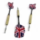 Дротики для дартса с металлическим острым наконечником, набор 3 шт 15.5 см, Union Jack