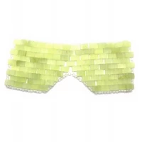 Массажер нефритовый для лица (прямоугольные вставки)(26х11,5 см)