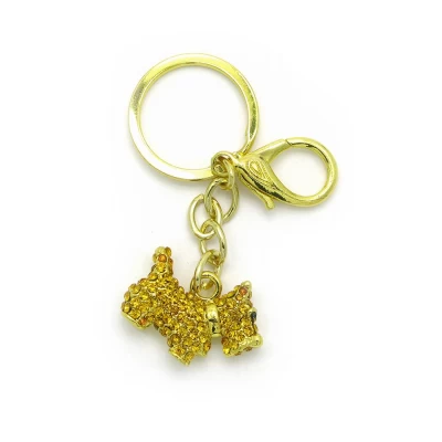 Брелок со стразами Собачка (12/уп)