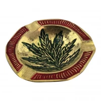 Пепельница бронзовая конопляный лист (1 × 6 × 6 см)