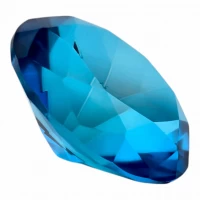 Кристалл хрустальный бирюзовый (7,9х4,7 см)