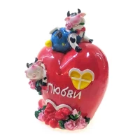 Коровы на сердце копилка (11х8х6 см) A