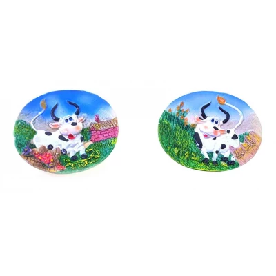 Магнит "Корова" овальный (20шт/уп)(W8084W) код 20349