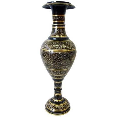 Ваза бронзовая черная (60х17х17 см)