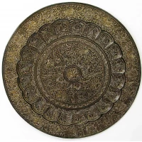 Тарелка бронзовая настенная Павлины (d-49 см)