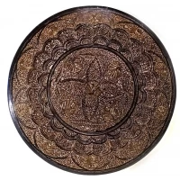 Тарелка бронзовая настенная Павлины (d-49 см)C