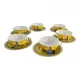 Сервиз круглый фарфор (70мл.)(6CCS141-4) 6 чашек+ 6 блюдец Жёлтый(h-4см, d-7,3см,d блюдца 11 см)