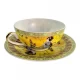 Сервиз круглый фарфор (70мл.)(6CCS141-4) 6 чашек+ 6 блюдец Жёлтый(h-4см, d-7,3см,d блюдца 11 см)