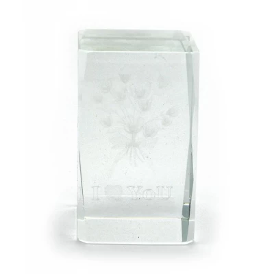 Параллелограмм хрустальный с голограммой (5х8CM) код 20750