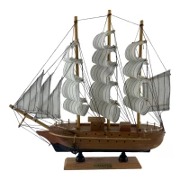 Модель парусника на подставке (33)(32,5х33,5х7 см)T
