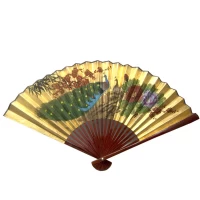 Веер настенный расписной Золото  (64CM 25)
