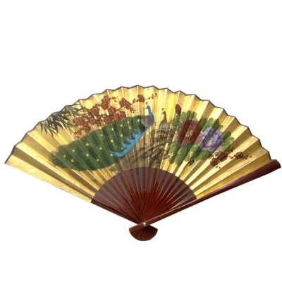 Веер настенный расписной Золото (64CM 25) Веер настенный расписной Золото (64CM 25)
