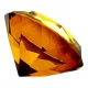 Кристалл хрустальный "янтарь" (10см) код 21325