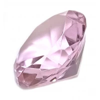 Кристалл хрустальный розовый (8 см)