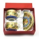 Сервиз фарфор (2SCS1007-4) 2 чашки +2 блюдца Драконы (110 мл)(h-5,2см, d-5,3см, блюдце d-11см)