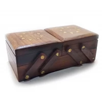 Шкатулка раздвижная 3 отделения (20,5х10,5х7,5 см)(7 Х 4)