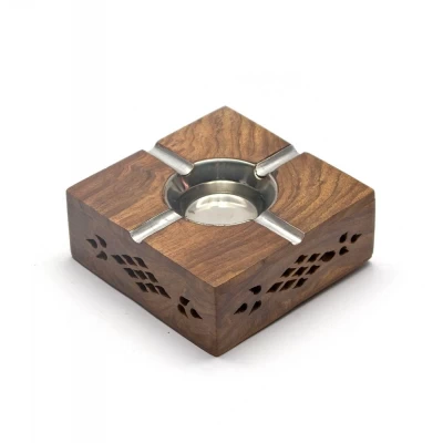 Пепельница розовое дерево (4" х 4") код 21610