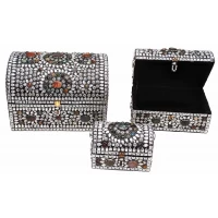 Сундуки с камнями набор (3шт)(33х23х23 см 27х17х17 см 18х12х12 см)