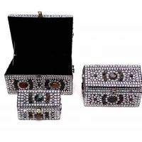 Сундуки с камнями набор (3шт)(33х23х23 см 27х17х17 см 18х11х11 см)