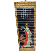 Панно бамбуковое Девушка с лютней (24х65 см)