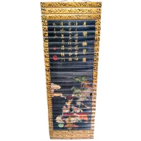 Панно бамбуковое Девушка музыкант (24х65 см)