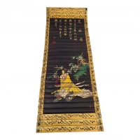 Панно бамбуковое Девушка с зеркалом (24х65 см)