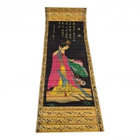 Панно бамбуковое Девушка в красном (24х65 см)