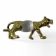 Статуэтка Тигр из бронзы и хрусталя (4,6х9,6х3 см)