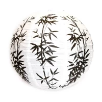 Фонарь белый бумажный Бамбук (d-40 см)