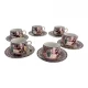 Сервиз круглый фарфор (110 мл)(6SCS114) 6 чашек + 6 блюдецФиолетовый (h-5,5см, d-5см,d блюдца 11см Сервиз круглый фарфор (110 мл)(6SCS114) 6 чашек + 6 блюдецФиолетовый (h-5,5см, d-5см,d блюдца 11см
