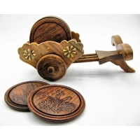 Подстаканник розовое дерево Телега (21х10,5х9 см)