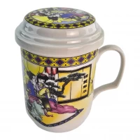 Чашка заварочная с ситом (330мл.)(BFC24) 3 девушки (h-13cм, d-7,5см)