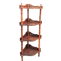 Этажерка на 4 полки  розовое дерево (120х38х38 см)