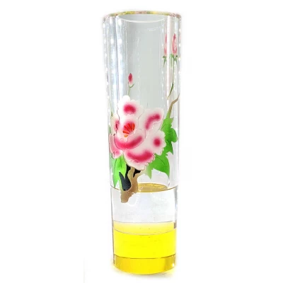 Ваза Пионы (18х5,5х5,5 см) Ваза хрусталь (5*18см) код 22772