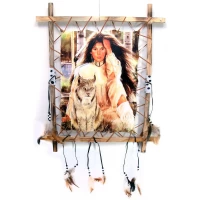 Тотем Девушка с рысью (50х60 см)A