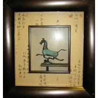 Картина с бронзовой фигурой (63*67)