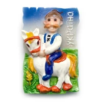 Магнит Козак на коне (6х4 см)